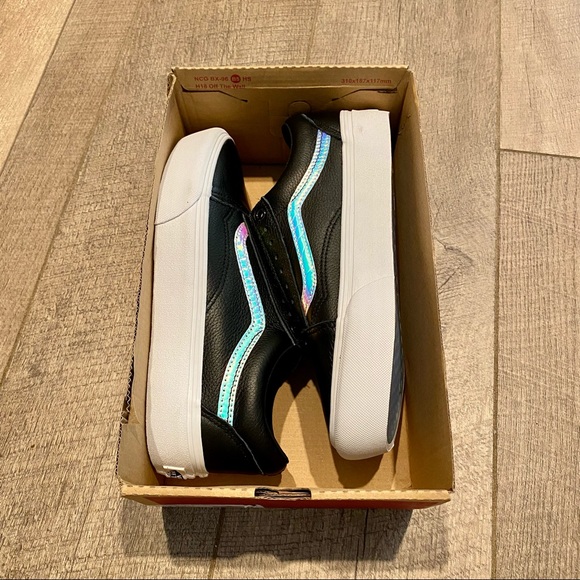 Vans Holo Sidestripe Old Skool Platform Shoes - Black True White - 9 Women’s - Picture 12 of 12